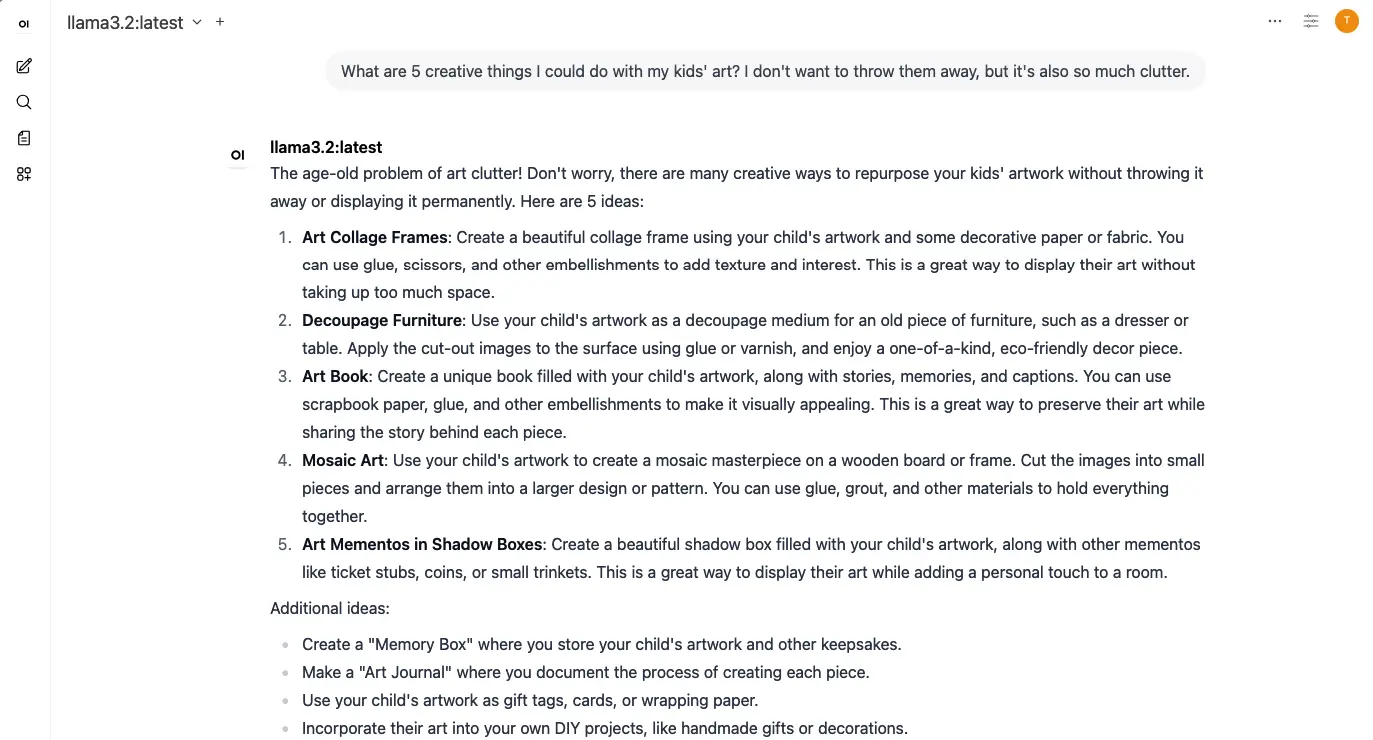 OpenWebUI Llama 3.2 Chat Interface