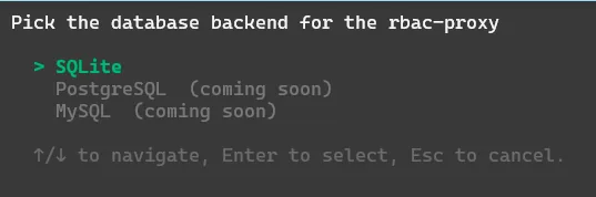 Select DB Backend